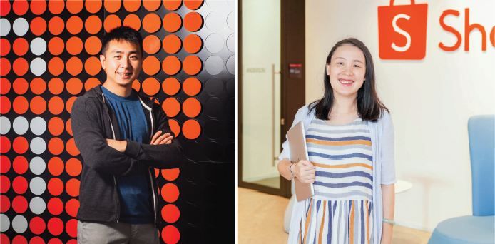 Two employees from Shopee management associate programme Sea Management Associate Program career growth Shopee